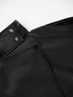 Blusão Ecopele Detalhe Gola Preto