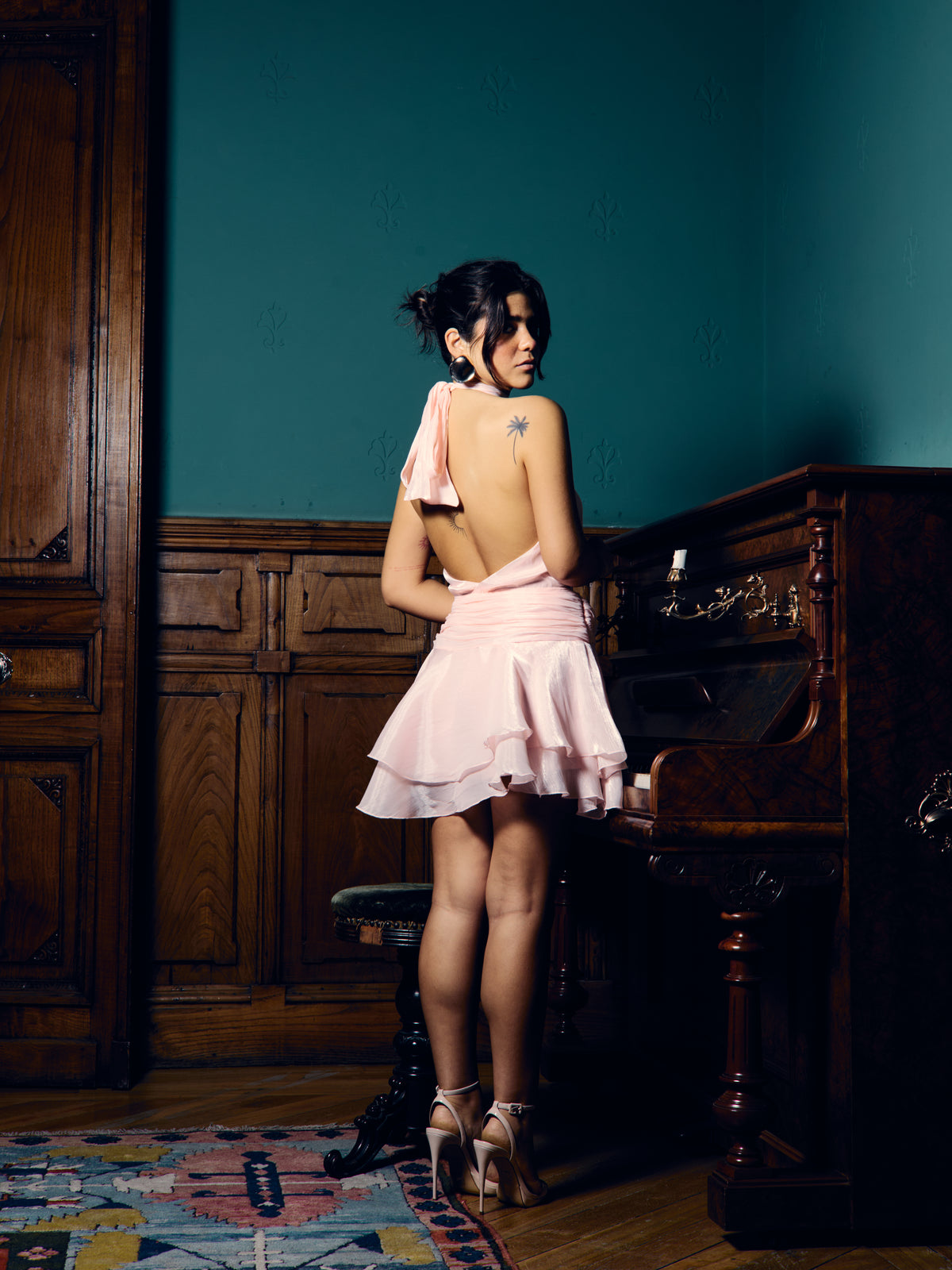 Vestido Organza Rosa