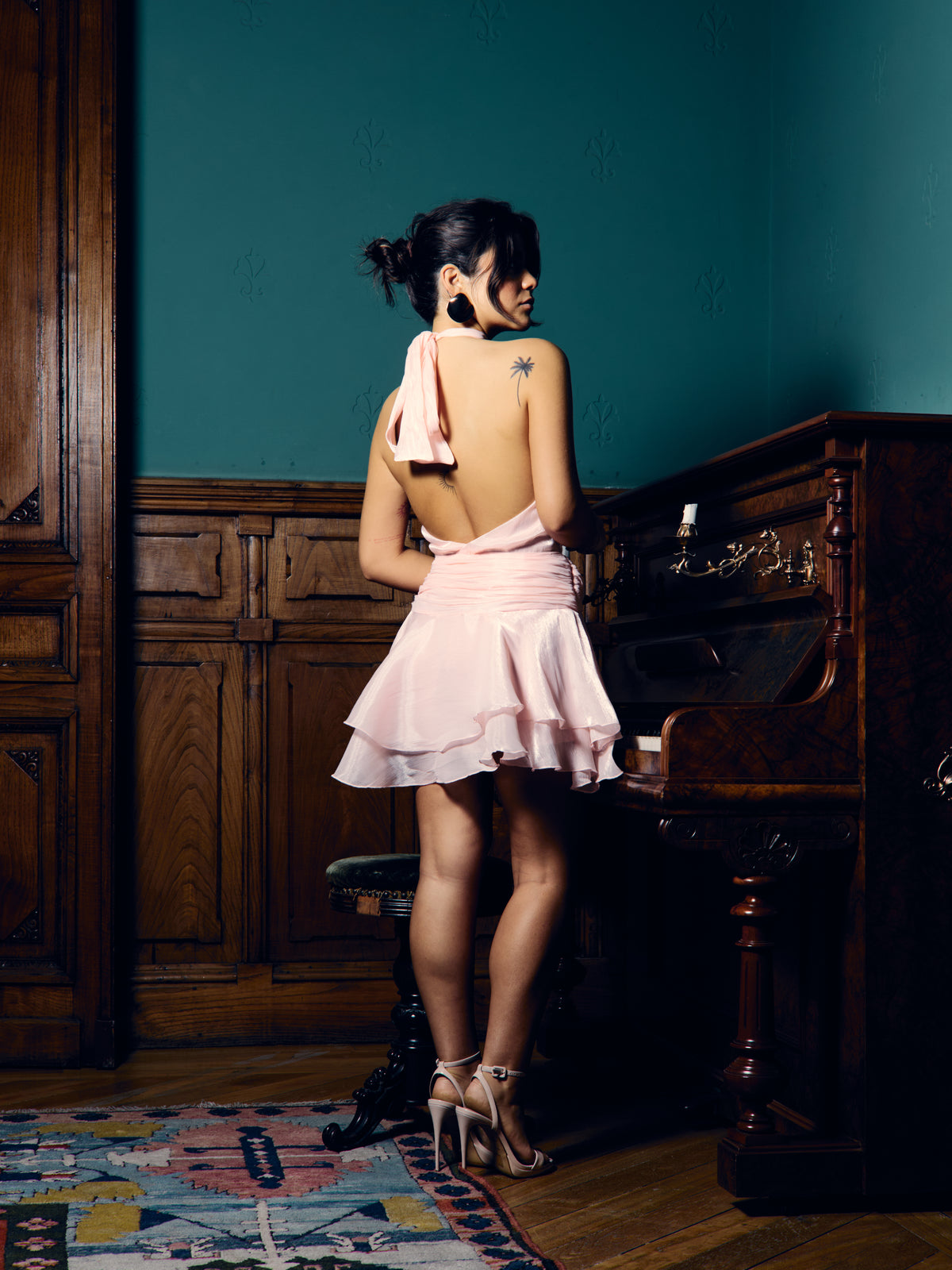 Vestido Organza Rosa