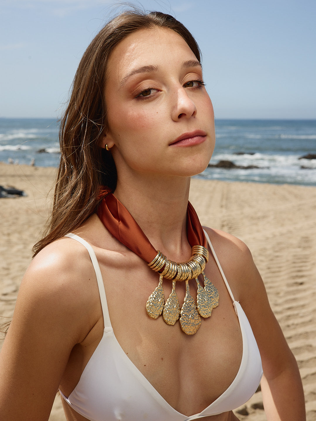 Colar Lenço Terracota