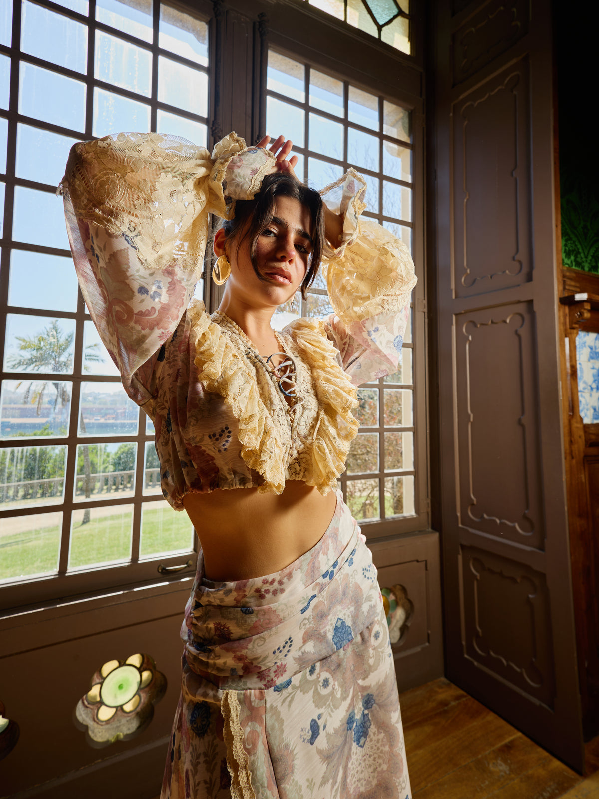 Ensemble de fleurs beiges