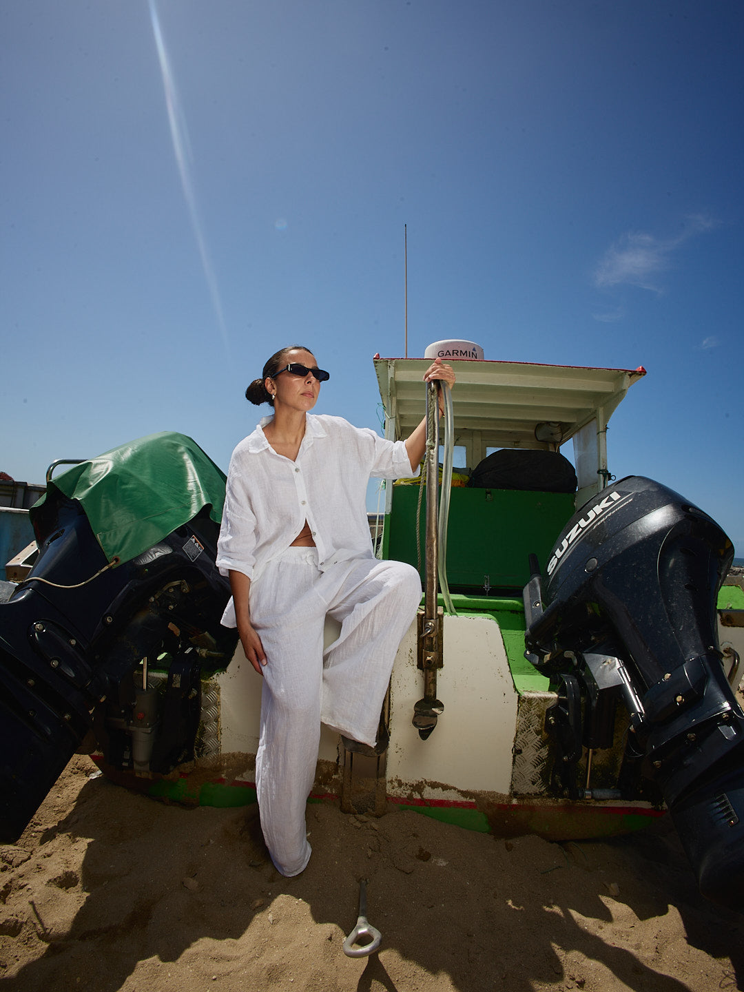 Conjunto Camisa  Linho Branco