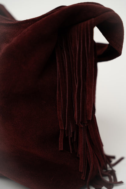 Mala de Ombro Camurça Bordeaux