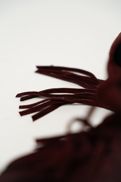 Mala de Ombro Camurça Bordeaux