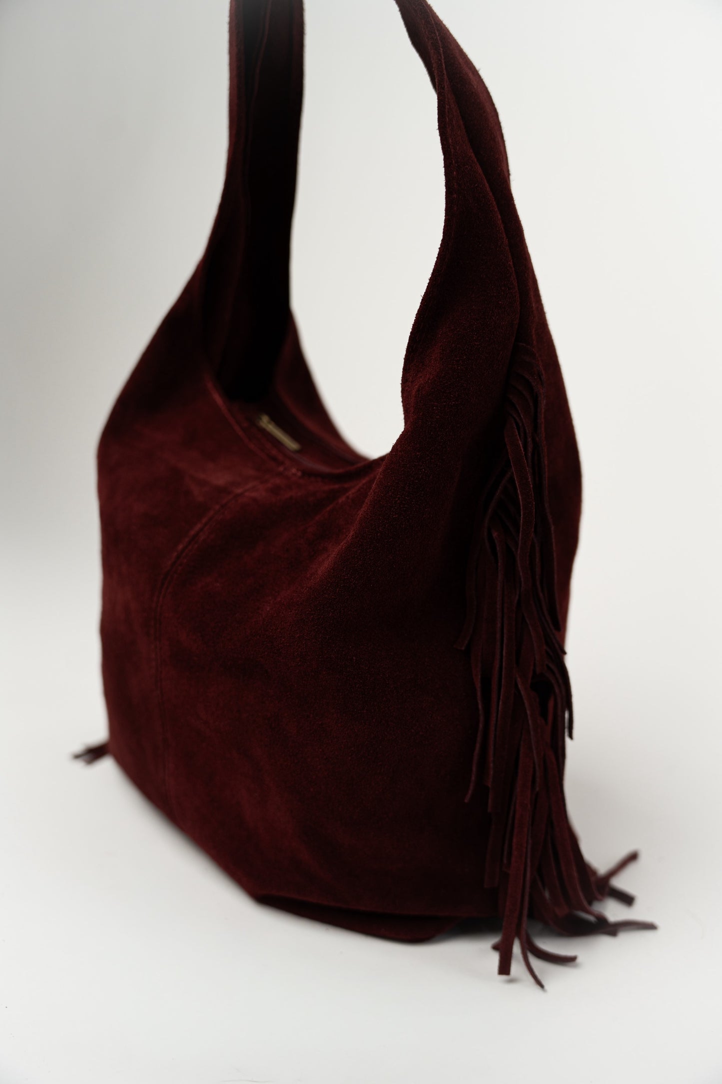 Mala de Ombro Camurça Bordeaux