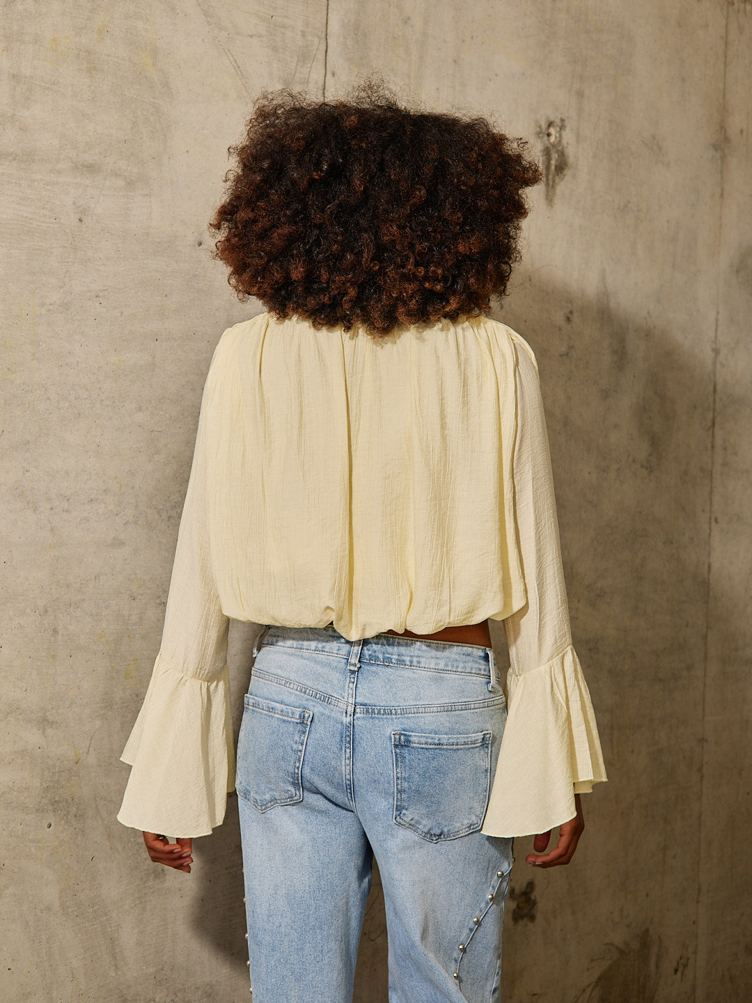 Blusa Manga Flare Yellow Butter
