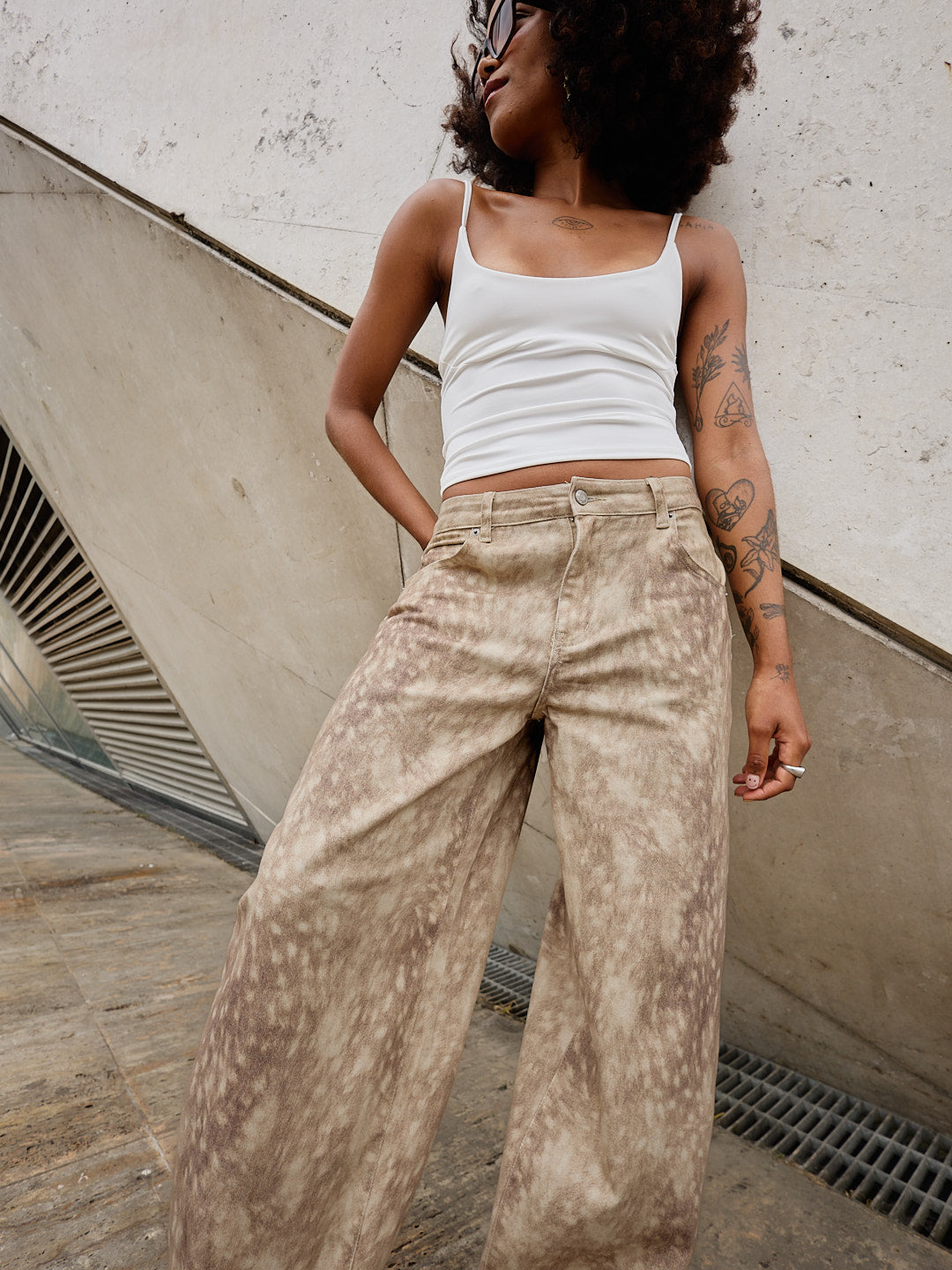 Balloon Bambi Print Pants