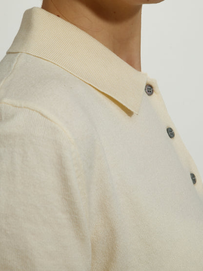 T-shirt Polo Malha Bege