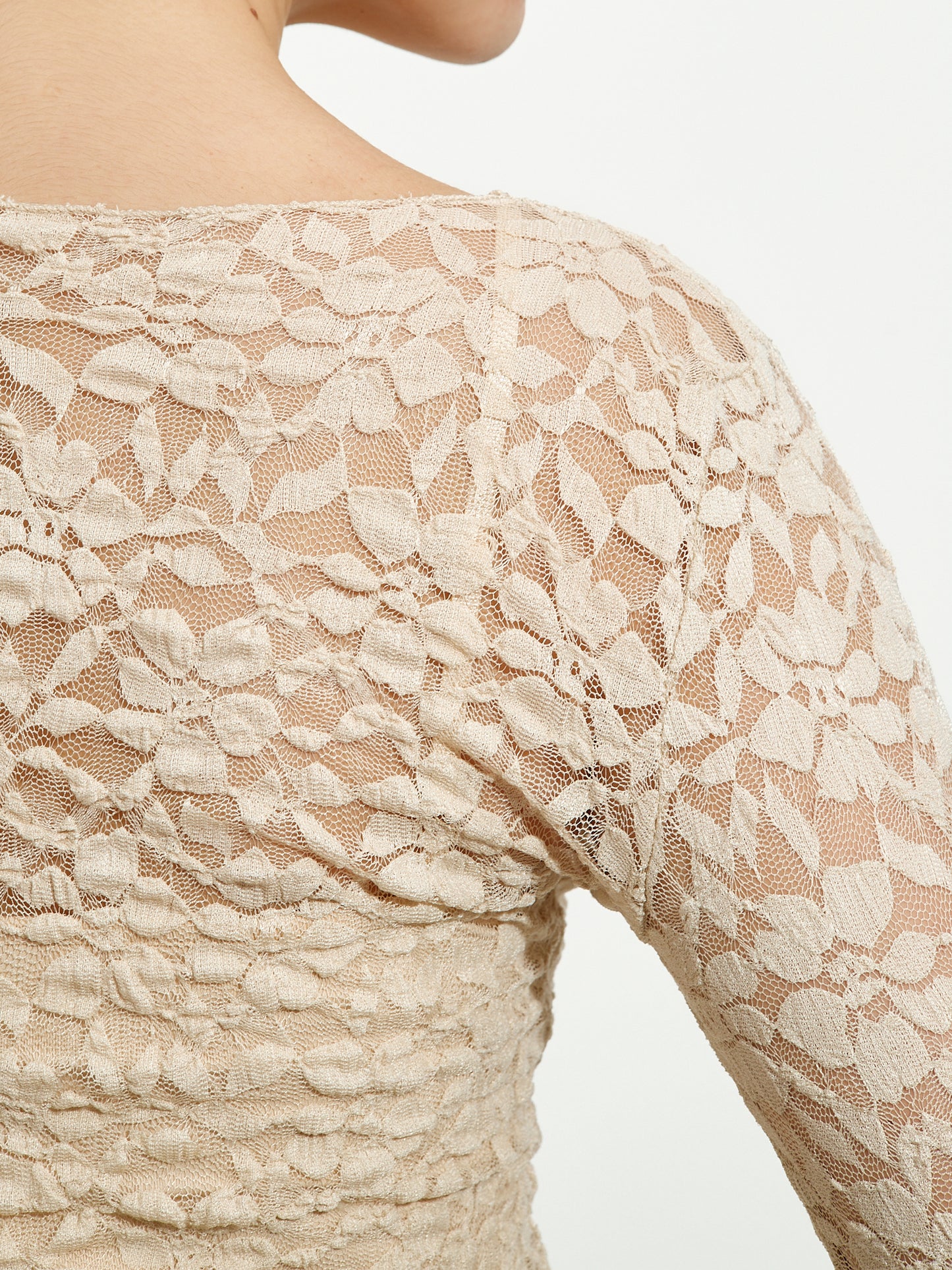 Nuisette en dentelle beige