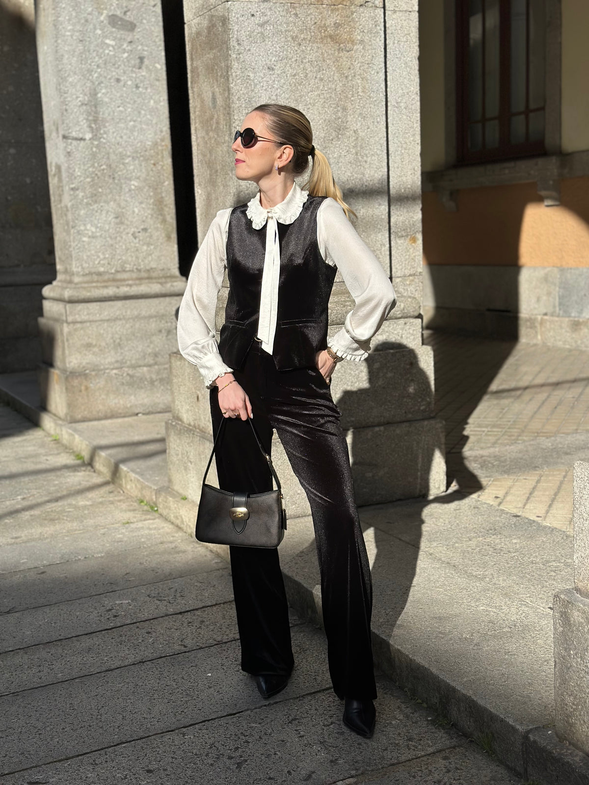 Conjunto Veludo Preto