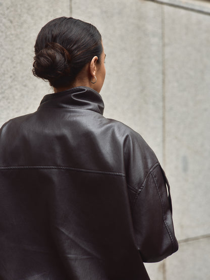 Blusão Ecopele Dark Brown