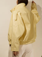 Blusão Ecopele Oversize Yellow Butter