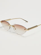 Braune Sonnenbrille mit Farbverlauf