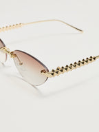 Braune Sonnenbrille mit Farbverlauf