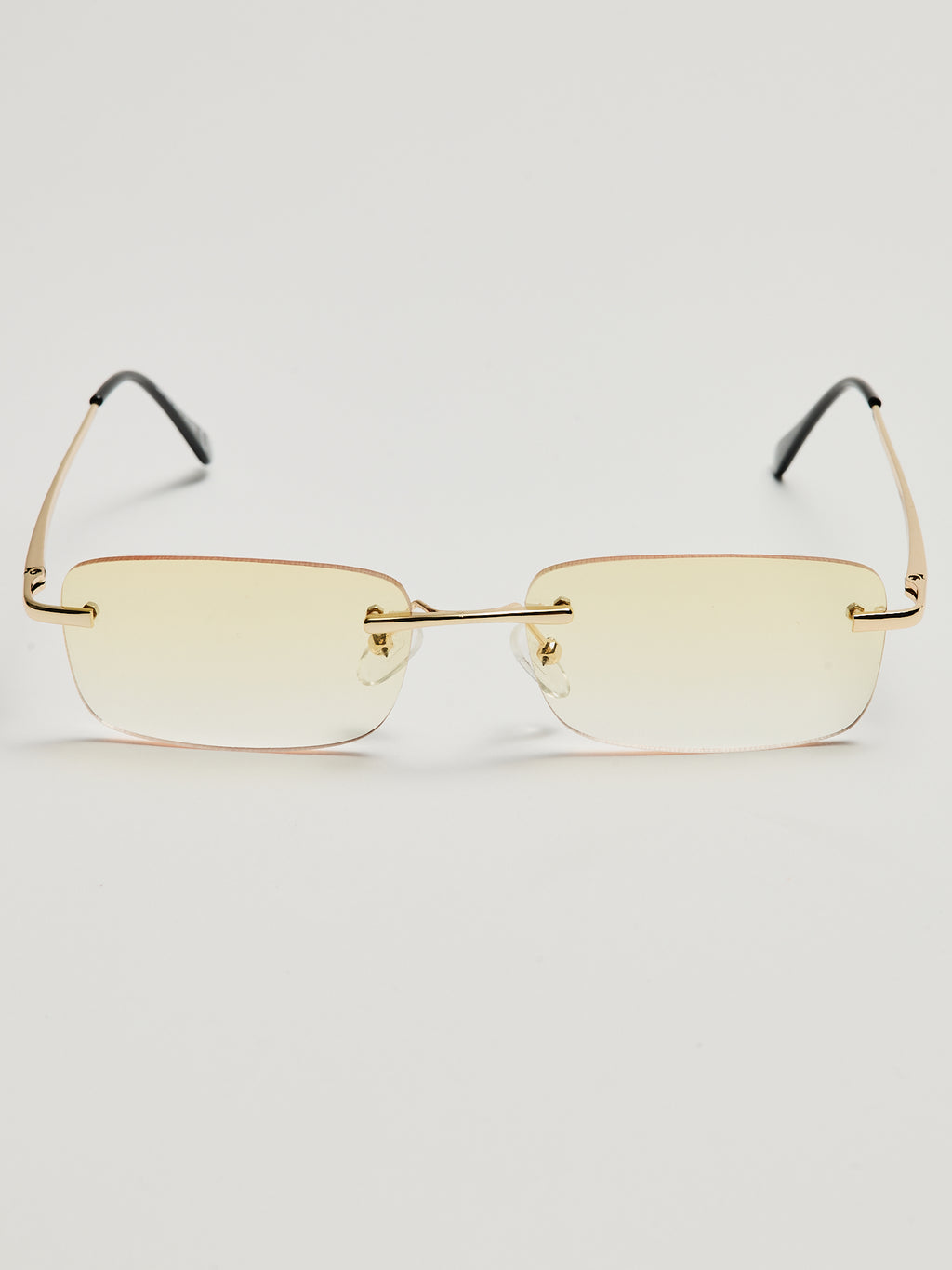 Gafas rectangulares con degradado amarillo