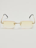 Gafas rectangulares con degradado amarillo