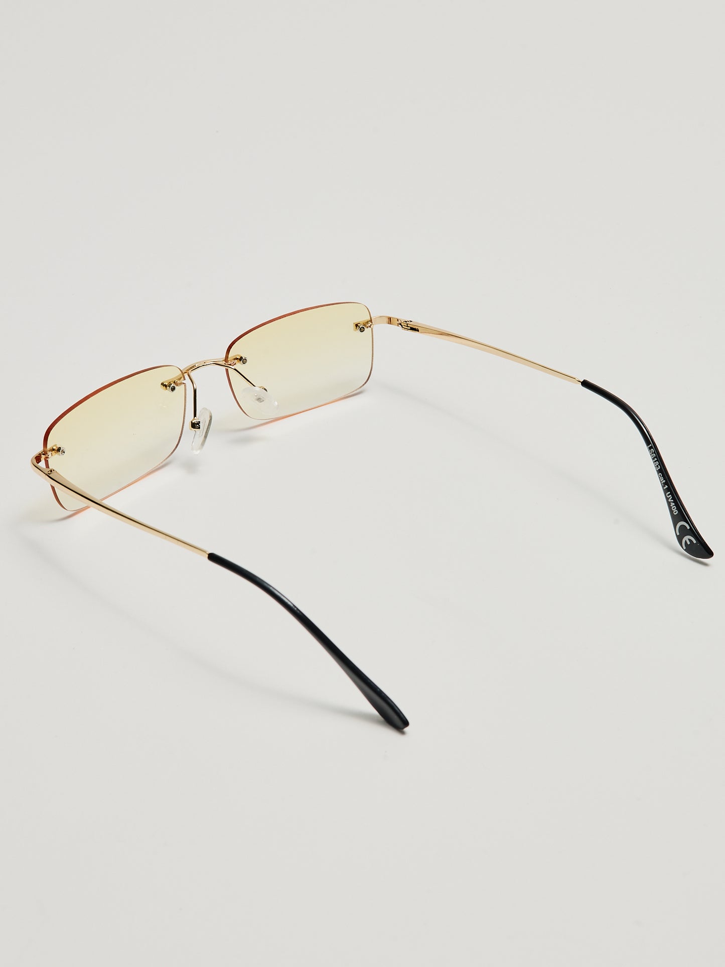 Óculos Retangulares Degradê Amarelo