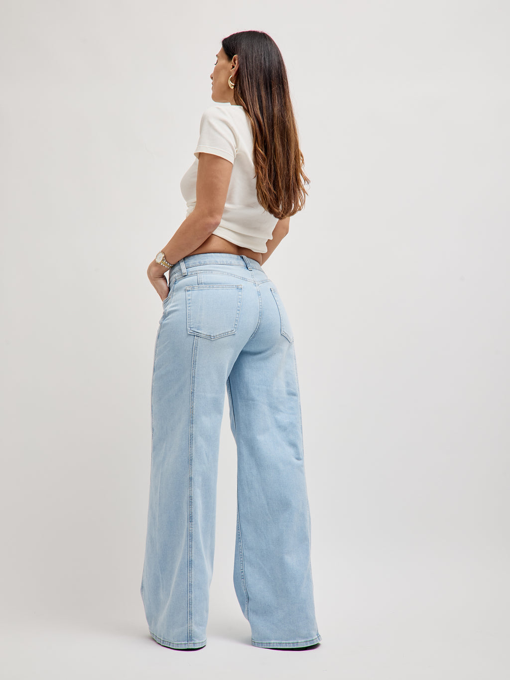 Jeans Wide Leg Light Denim