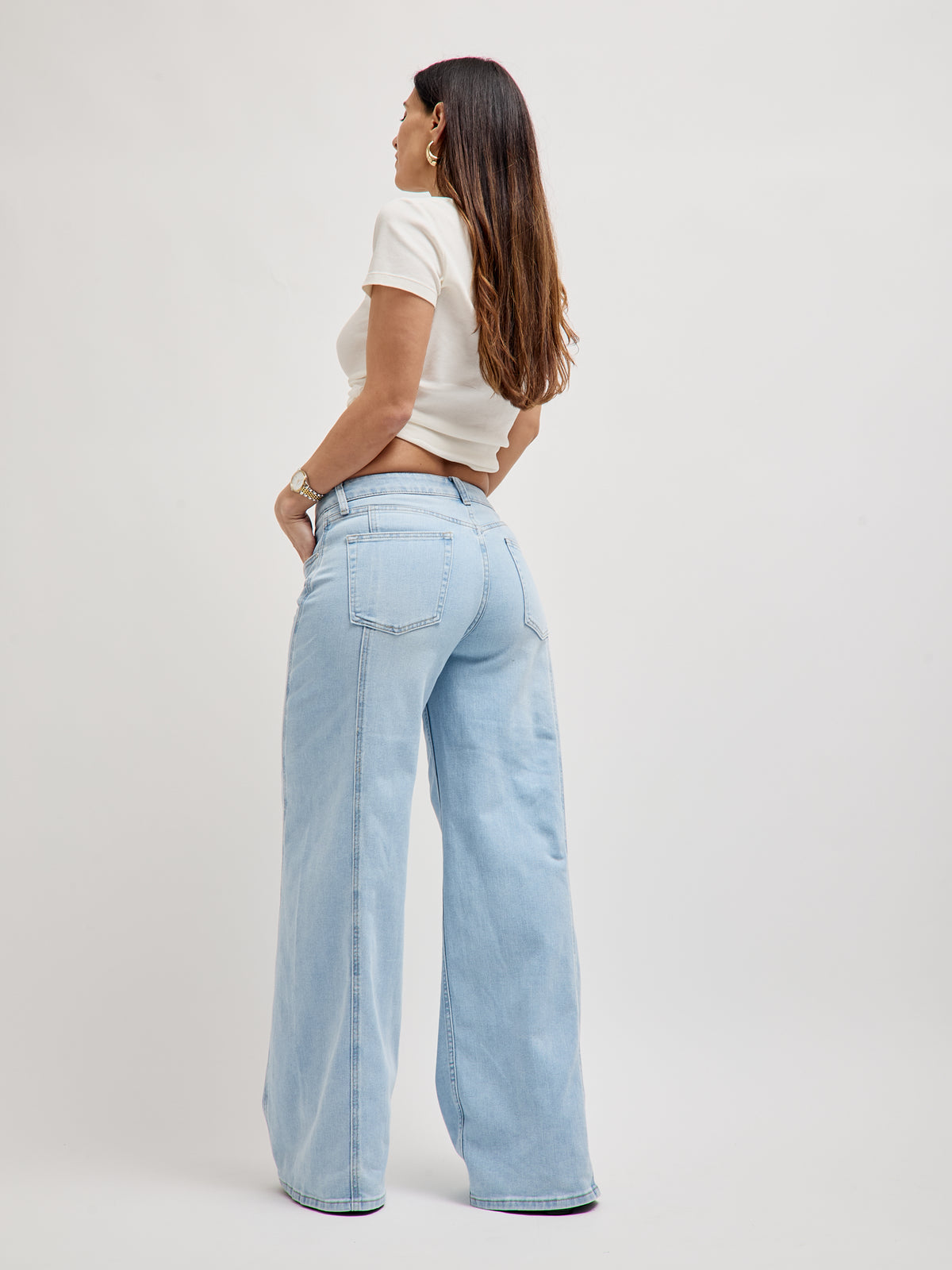 Jeans Wide Leg Light Denim