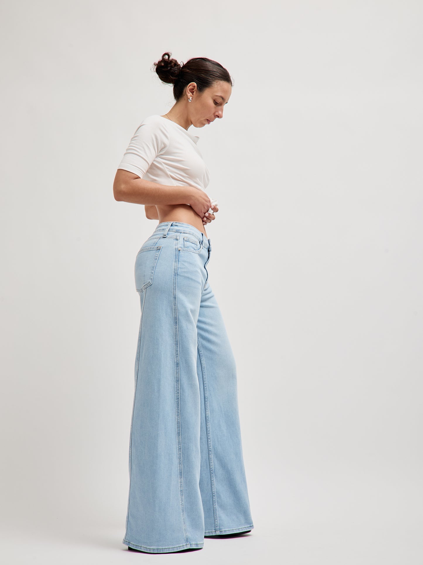 Jeans Wide Leg Light Denim