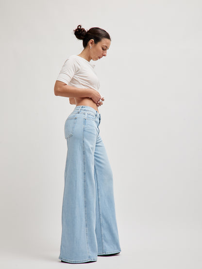 Jeans Wide Leg Light Denim