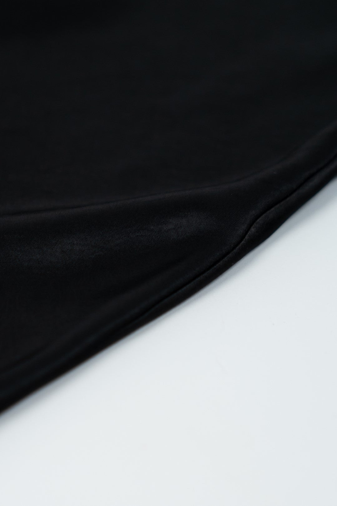 Black Satin Long Skirt