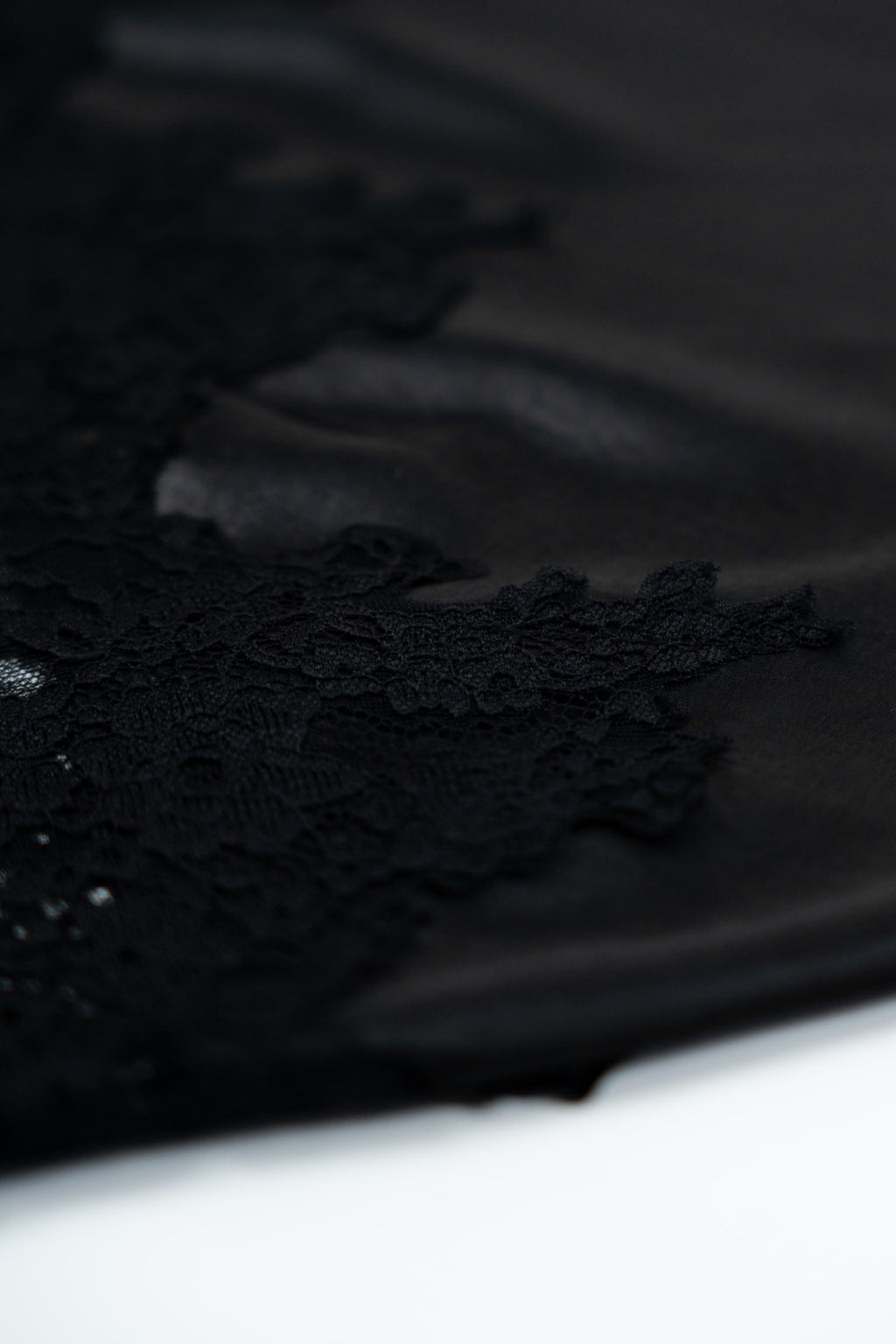 Black Satin Long Skirt