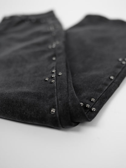 Vintage Black Studded Pants