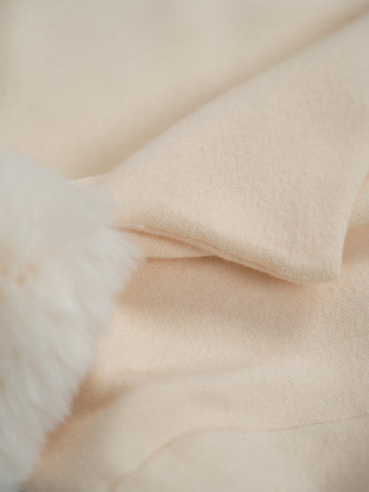 Midi Knit Jacket with Removable Fur