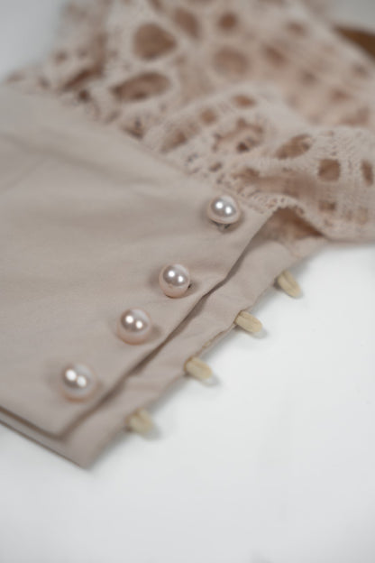 Blouse with Lace Sleeves