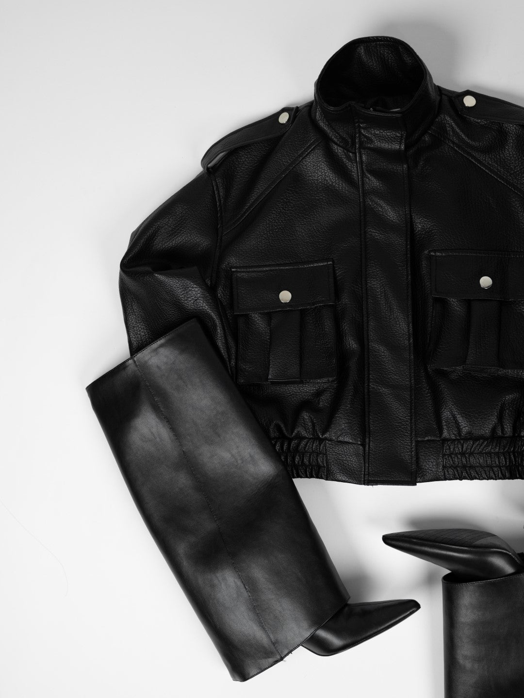 Black Eco-leather Jacket