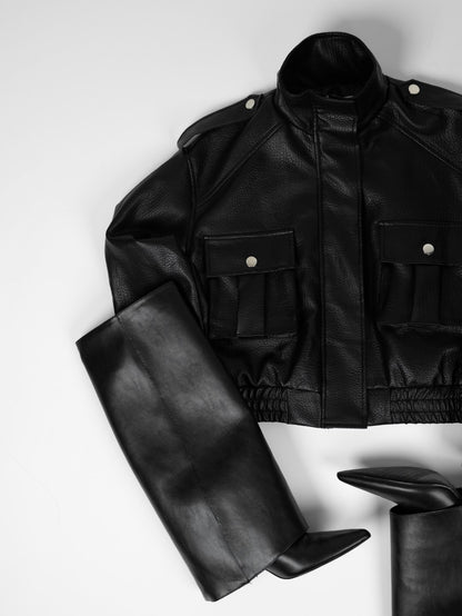 Black Eco-leather Jacket