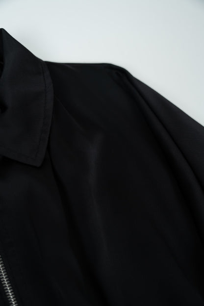 Czarny satynowy komplet