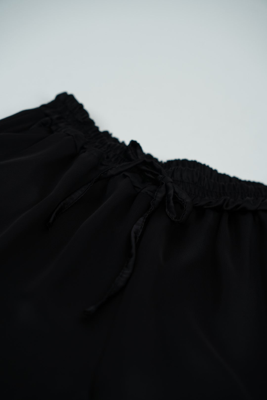 Czarny satynowy komplet