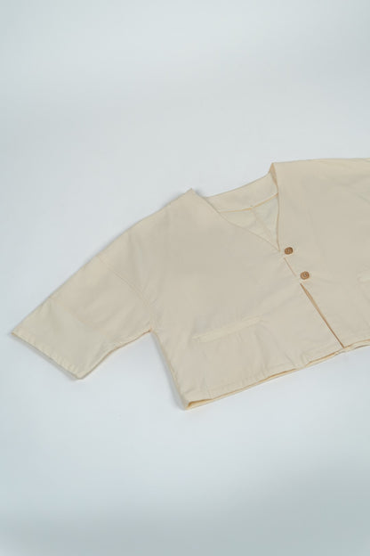 Oversized shirt dress, 100% cotton.