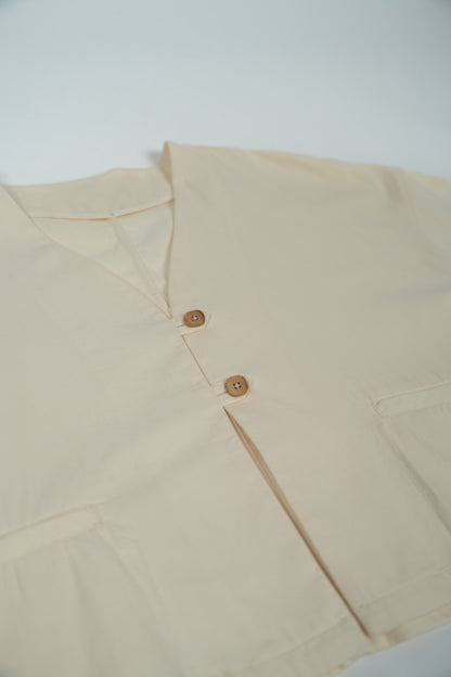 Oversized shirt dress, 100% cotton.