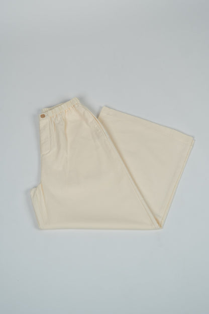 Wide-leg pants, 100% cotton