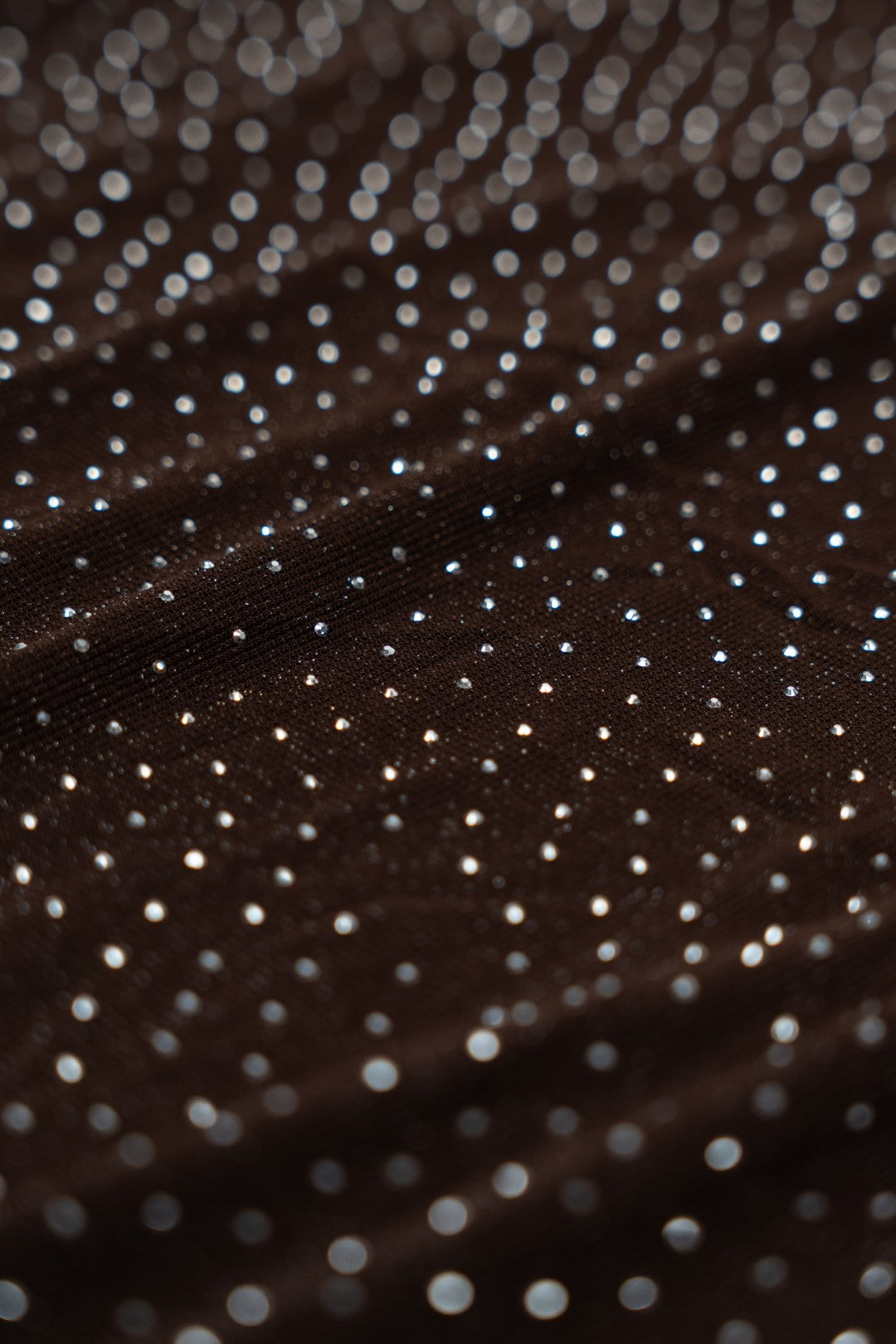 Long dress with brown sparkles