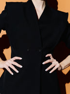 Blazer Cintado Estruturado Preto