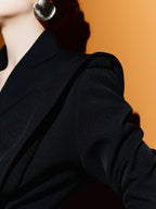 Blazer Cintado Estruturado Preto