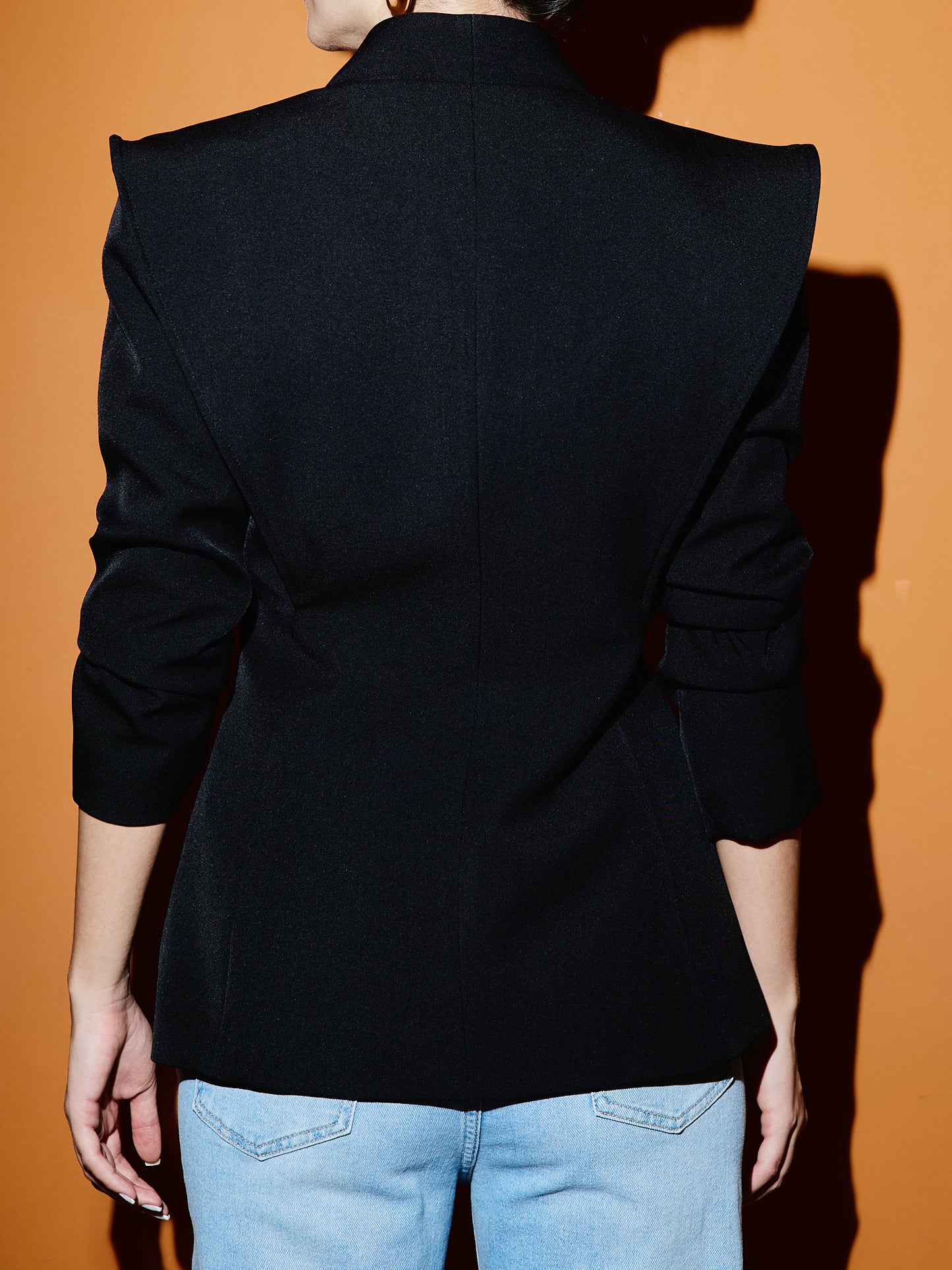 Blazer Cintado Estruturado Preto