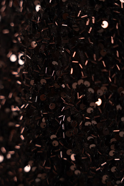 Brown Velvet Pants with Sequins