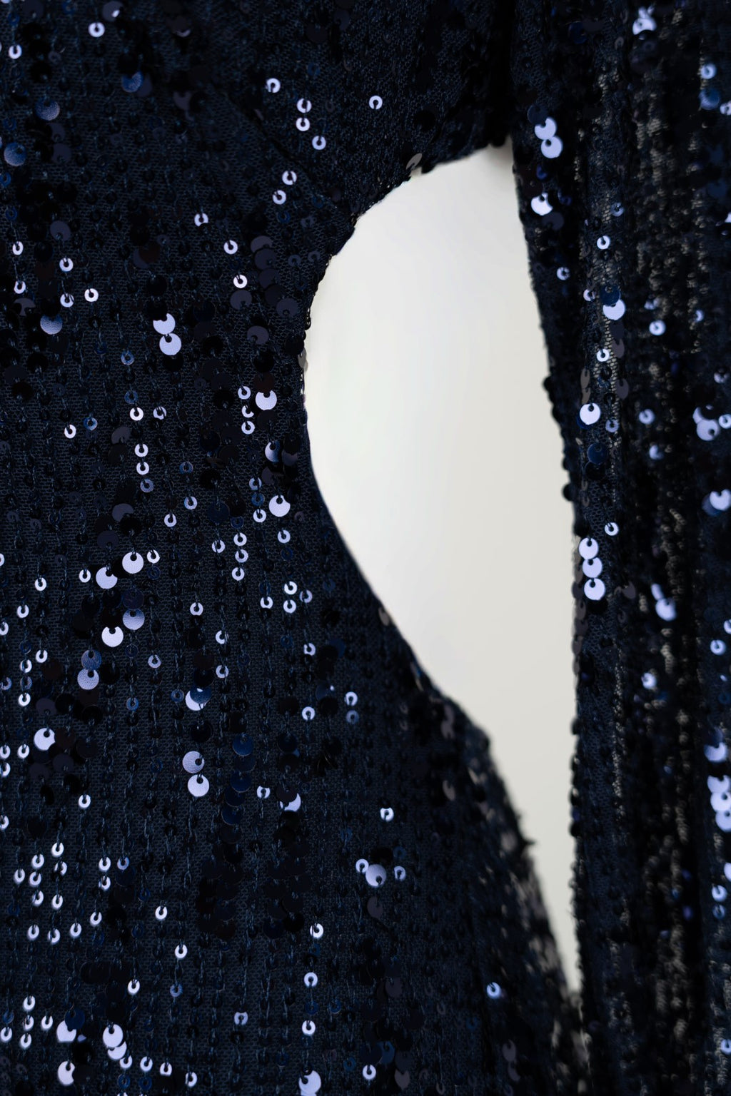Vestido Curto Lantejoulas Azul