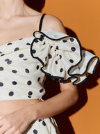Conjunto Top e Saia Bolas