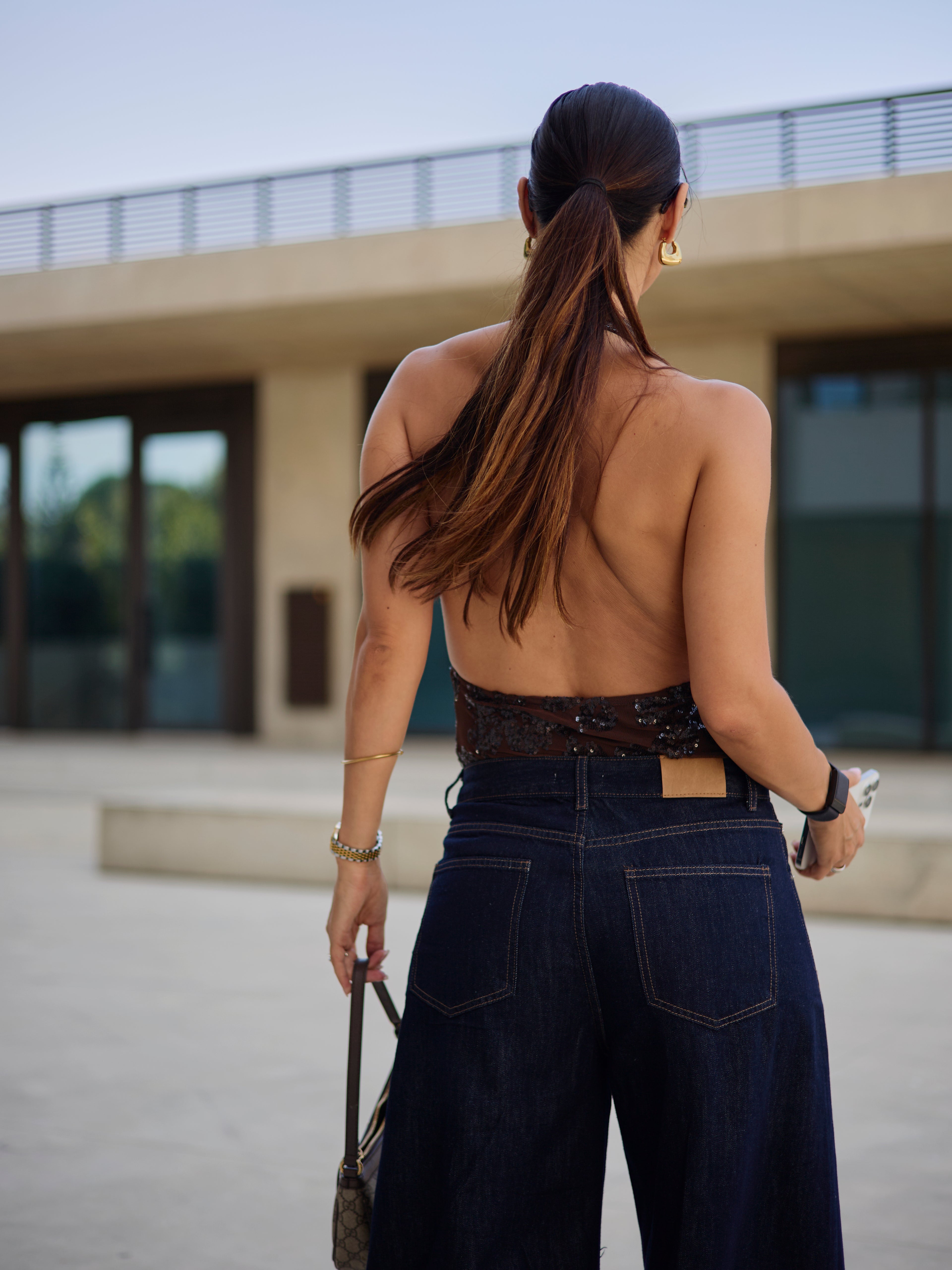 Calças Balloon Dark Denim