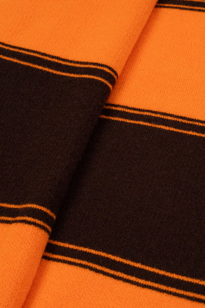 Polo Malha Laranja e Chocolate