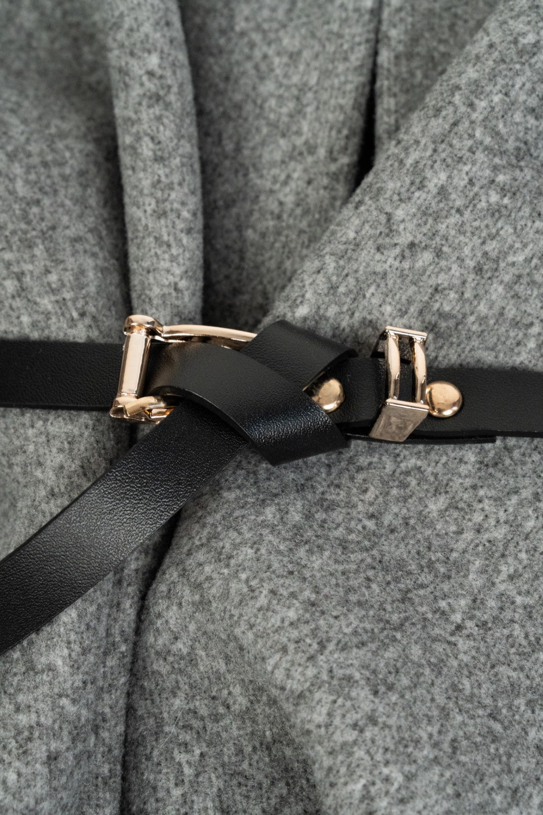 Cape with included belt, Gray