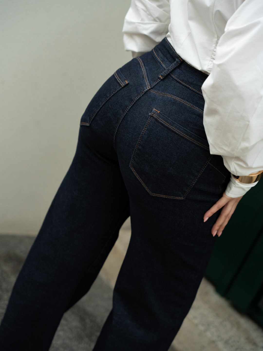 Calças Wide Leg Push Up Ganga Escura