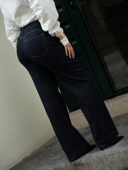 Calças Wide Leg Push Up Ganga Escura