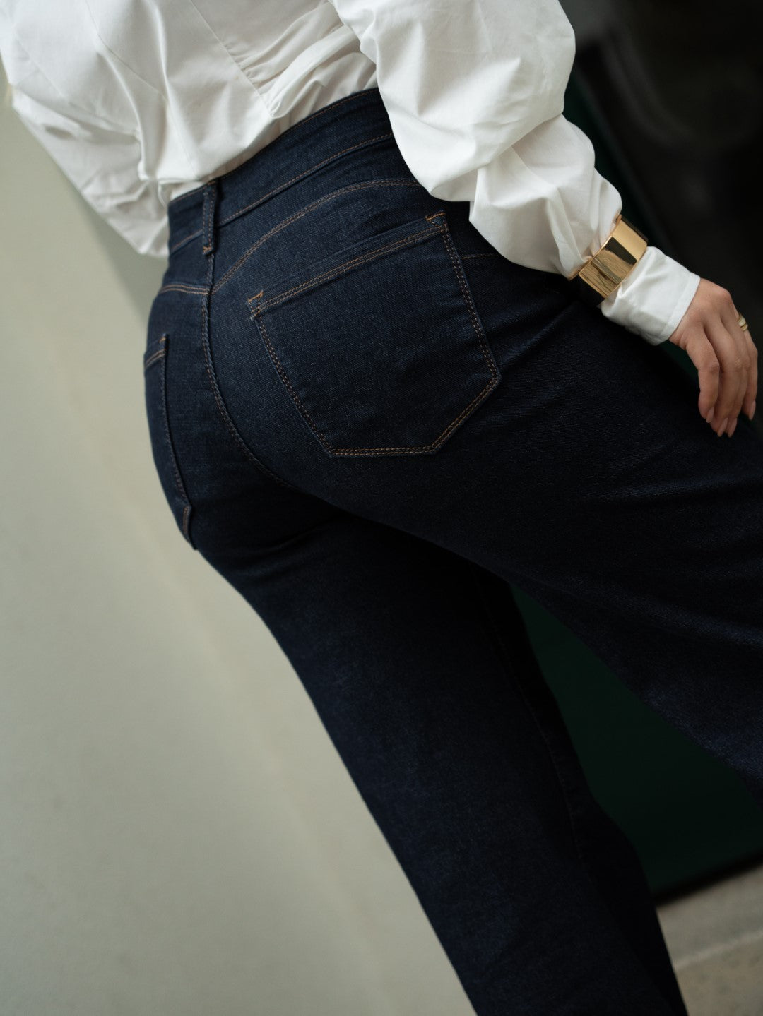 Calças Wide Leg Push Up Ganga Escura